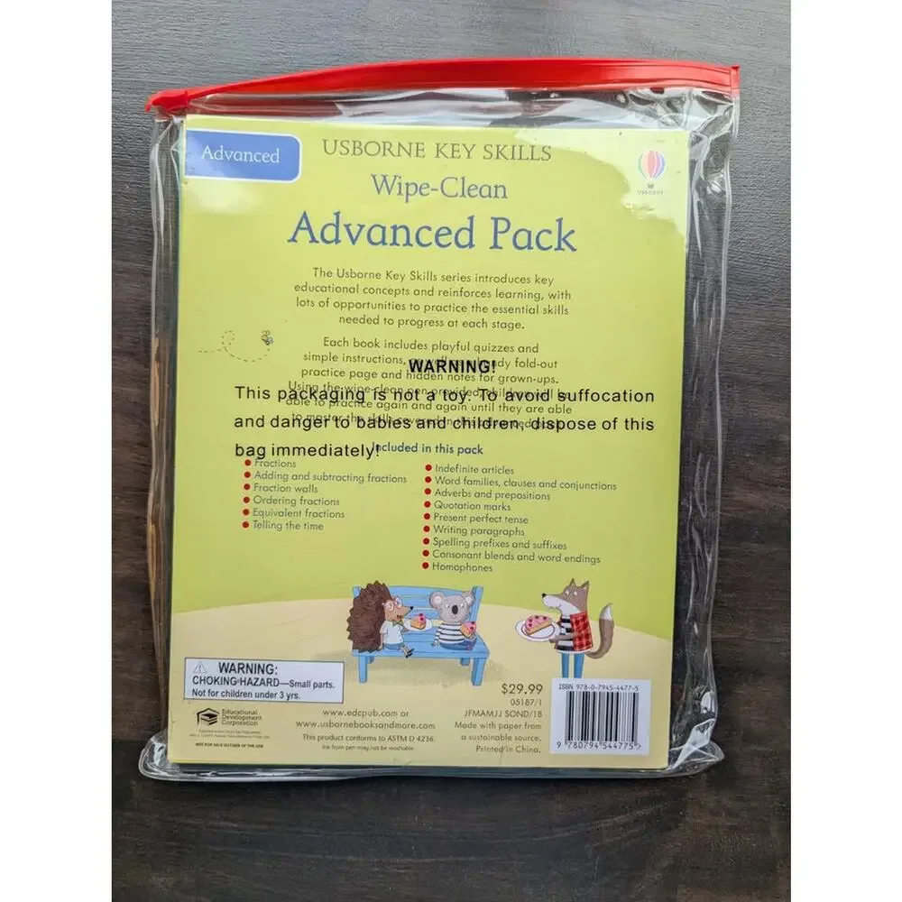 Usborne Key Skills Advanced Learning Wipe-Clean Pack